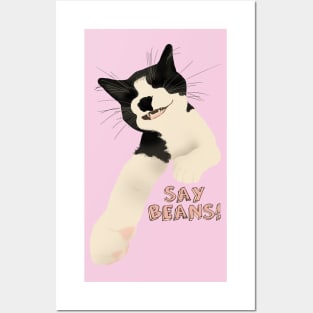 Say Beans Kitty Cat Smiling Posters and Art